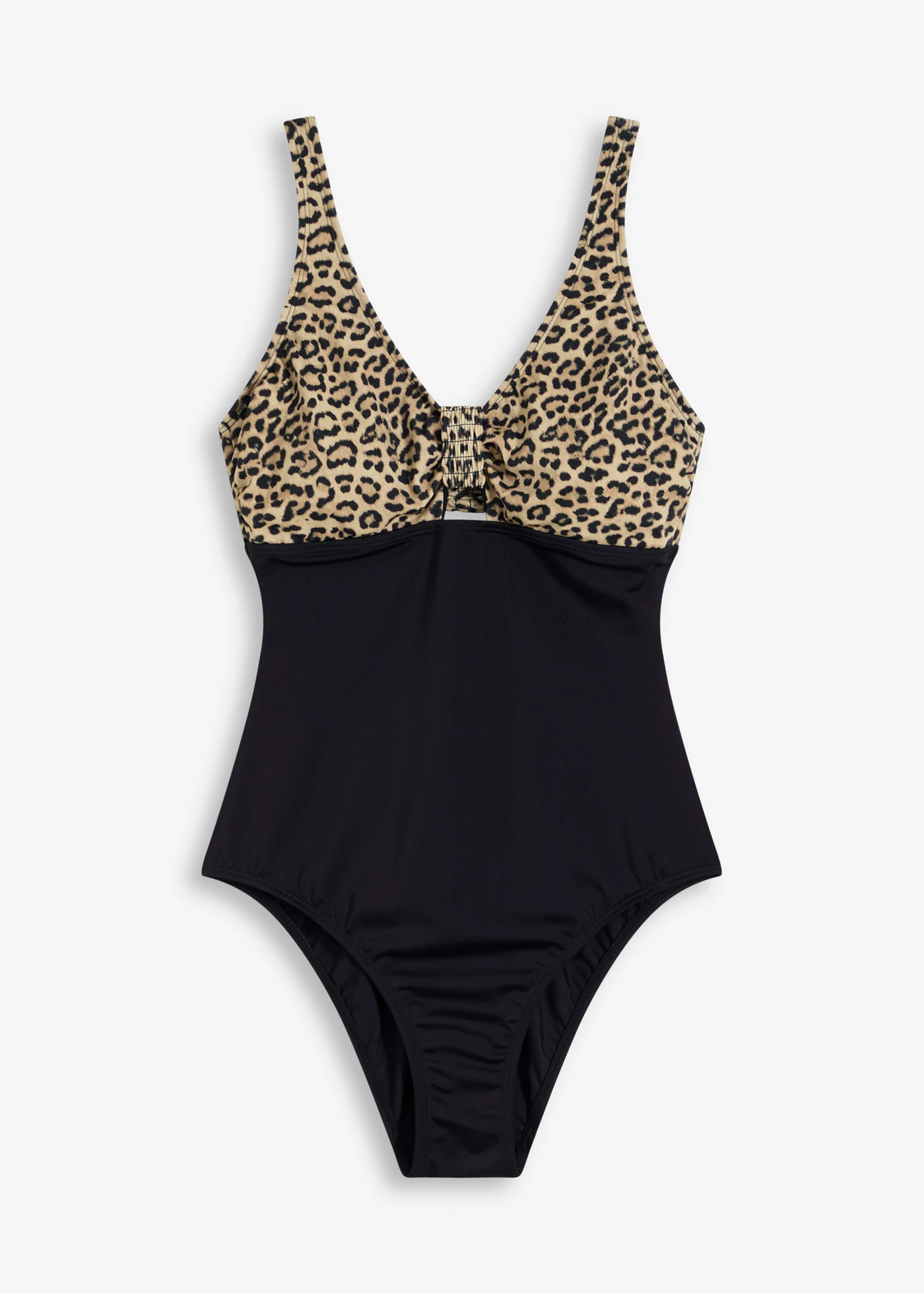 Jednodílné plavky • antracitová s leopardím potiskem • bonprix obchod