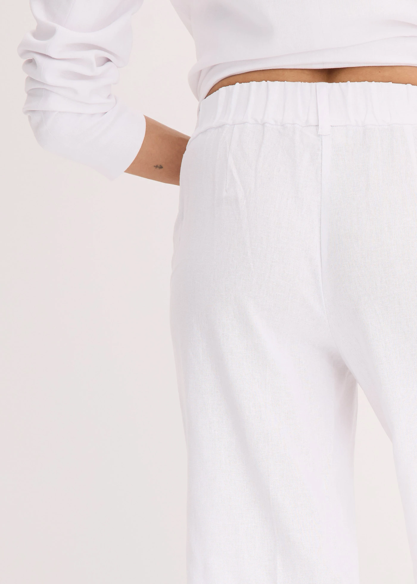 Bermuda en lin mélangé • blanc • Boutique bonprix