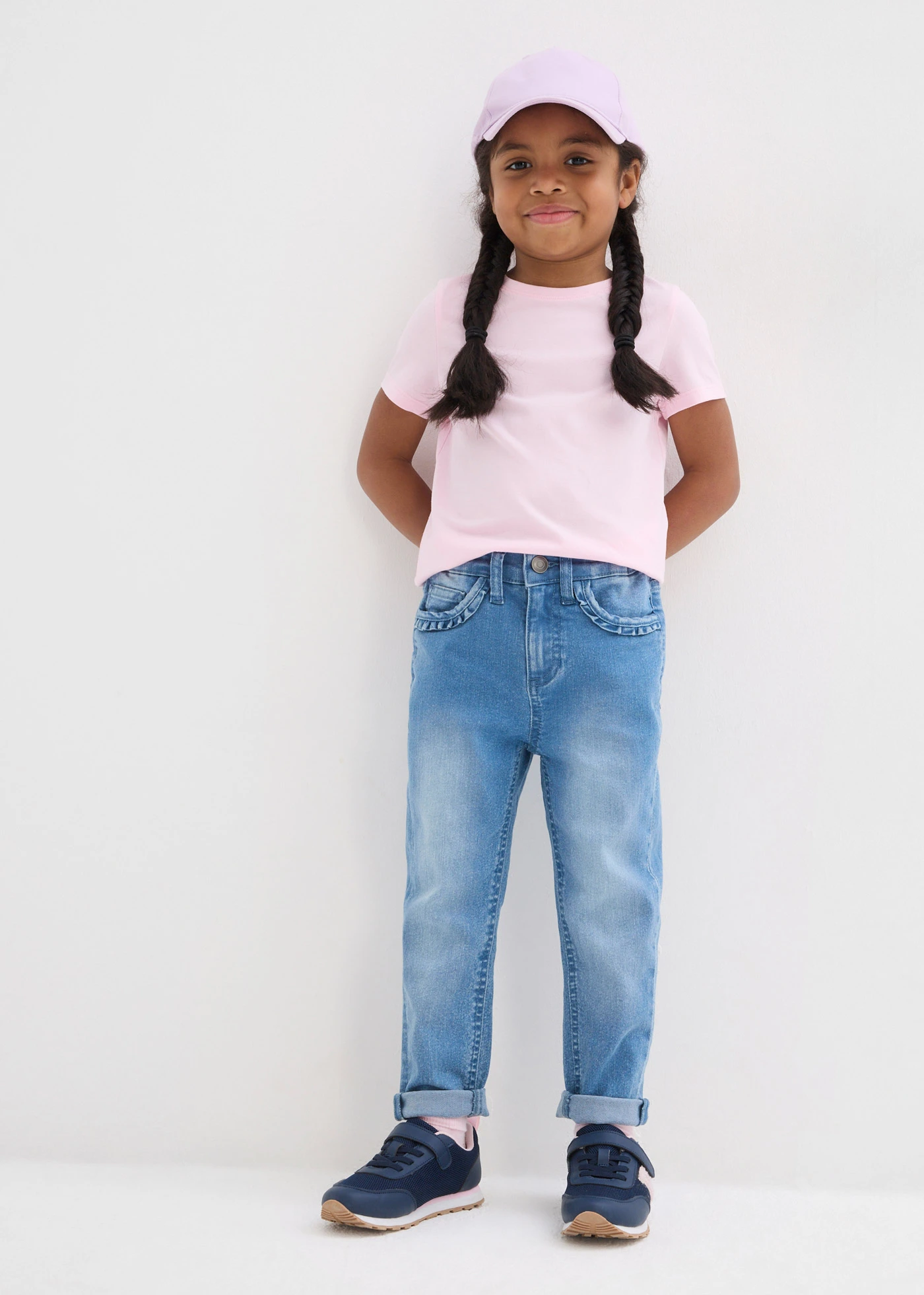 Lot de 3 T-shirts 100% coton • rose cristal + bleu glacier + jaune clair • Boutique bonprix