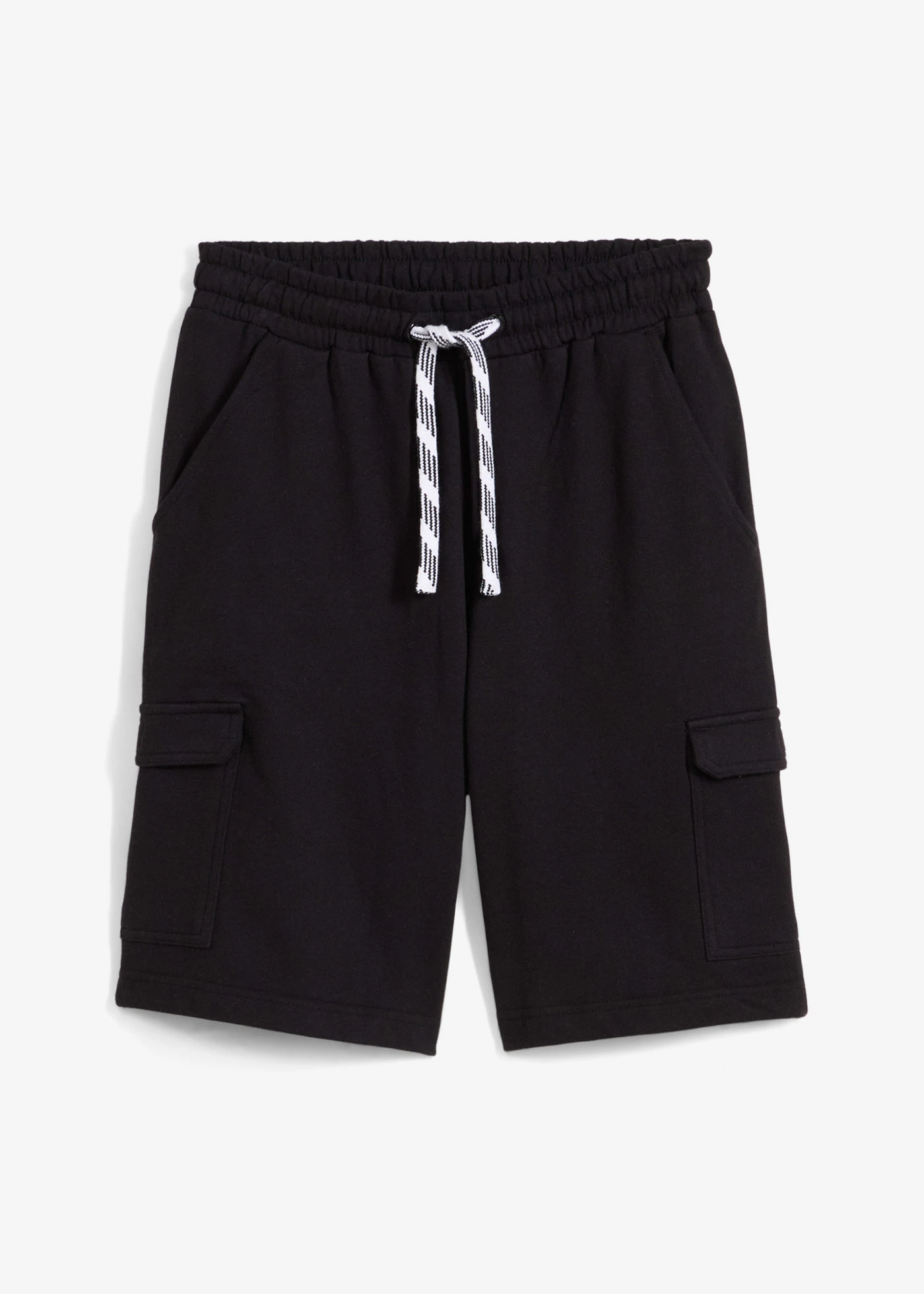 Szabadidős bermuda cargo zseekkel és tiszta bio-pamutból • fekete • bonprix áruház