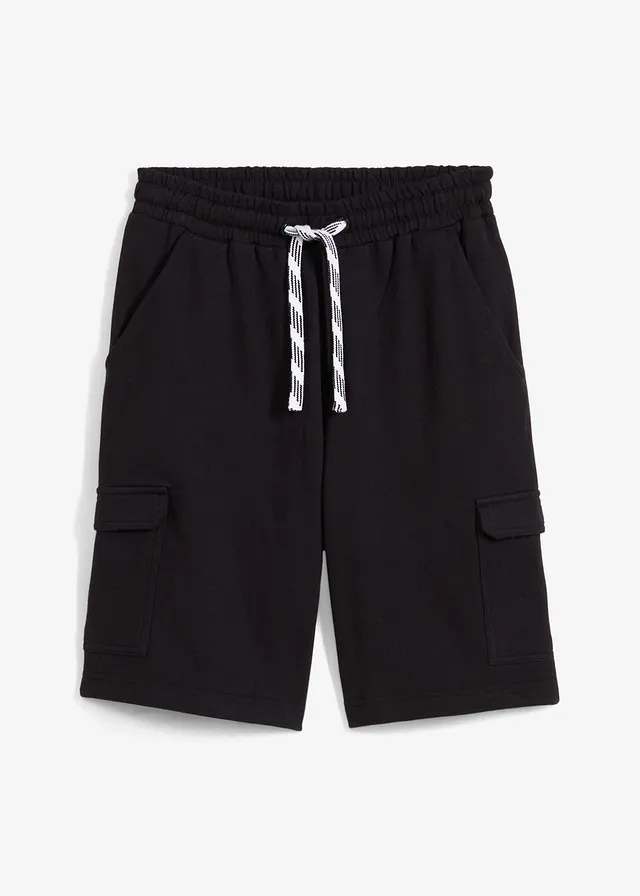 Sweat bermuda met cargozakken van puur biologisch katoen