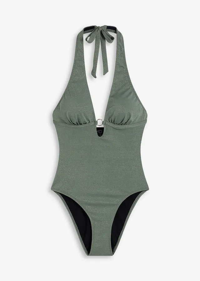 Costum de baie neckholder cu fire sclipitoare