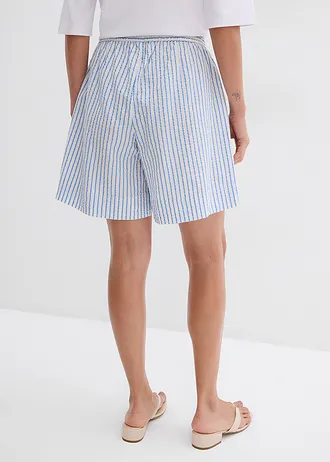 Šortky z čisté bavlny • světle modro-přírodní bílá s podélnými proužky • bonprix obchod