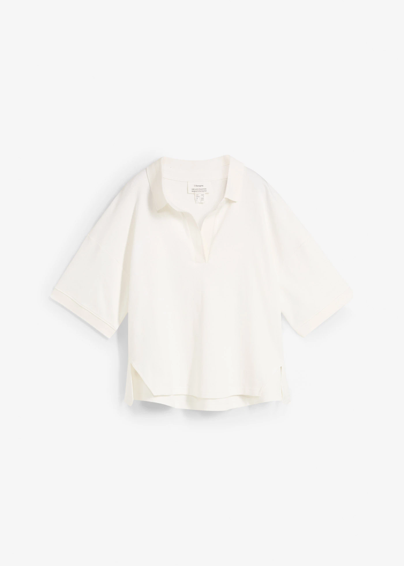 Koszulka polo z czystej bawełny organicznej • biel wełny • sklep bonprix