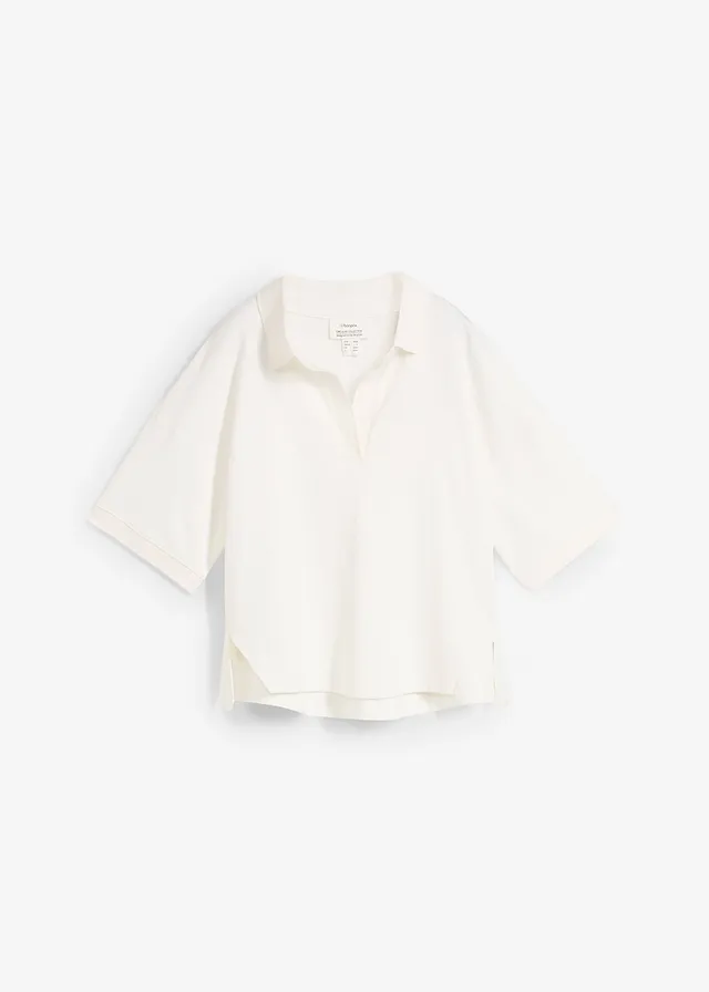 Poloshirt van biologisch katoen • wolwit • bonprix online shop