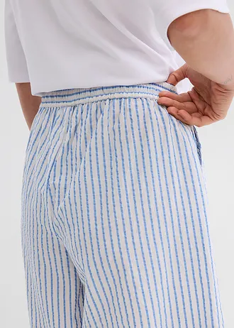 Šortky z čisté bavlny • světle modro-přírodní bílá s podélnými proužky • bonprix obchod