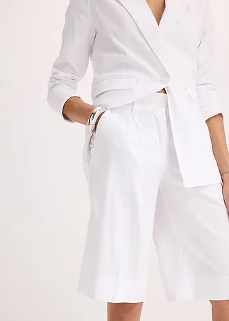 Bermuda en lin mélangé • blanc • Boutique bonprix