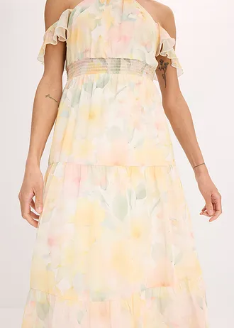 Mintás maxi ruha • világossárga/virágmintás • bonprix áruház