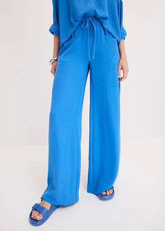 Marlene Dietrich broek van lichte crêpe, Kleur: gletsjerblauw