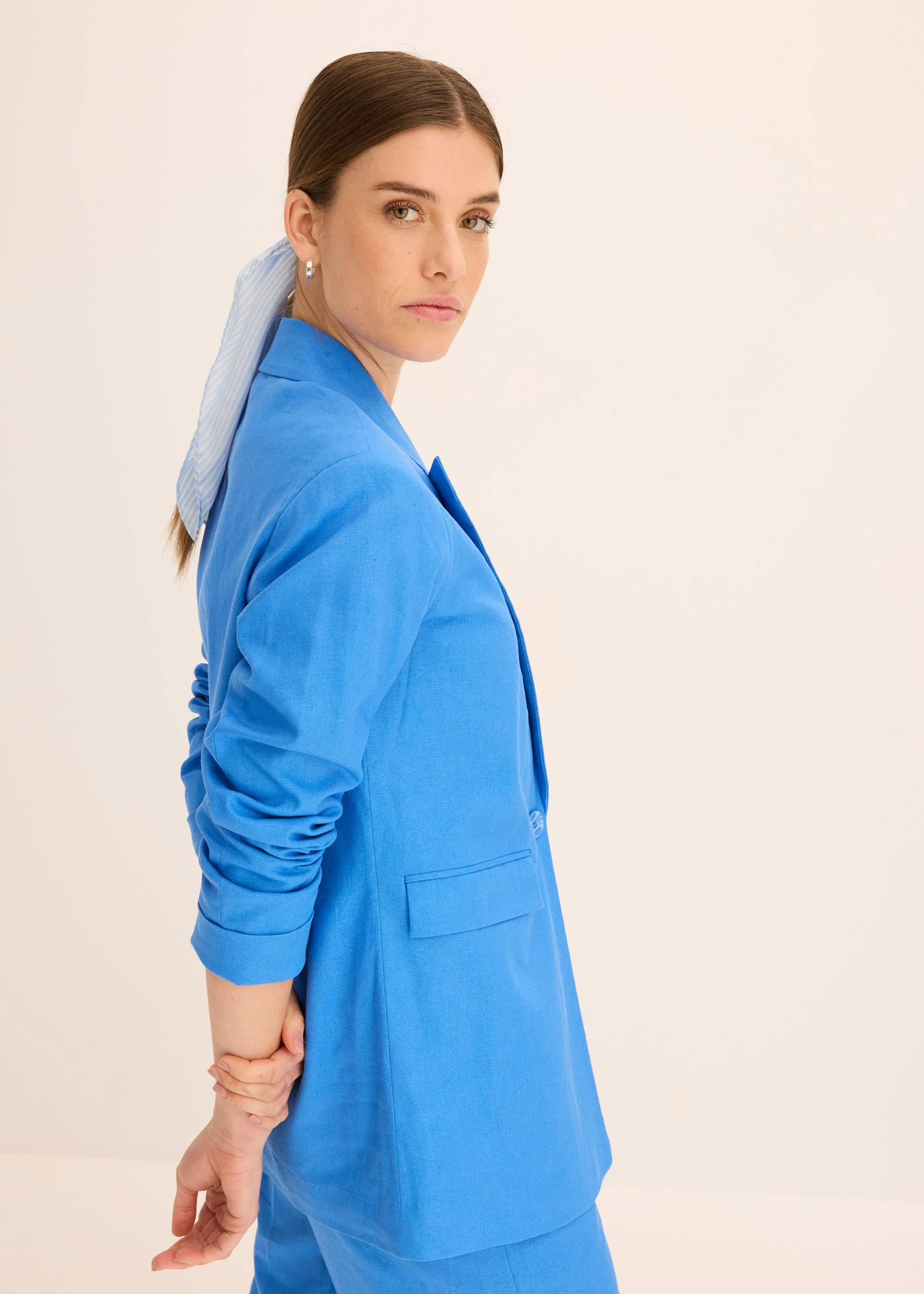 Linnen blazer • gletsjerblauw • bonprix online shop