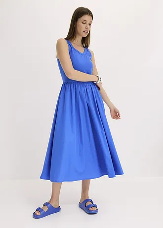 Jersey jurk van een materiaalmix • gletsjerblauw • bonprix online shop