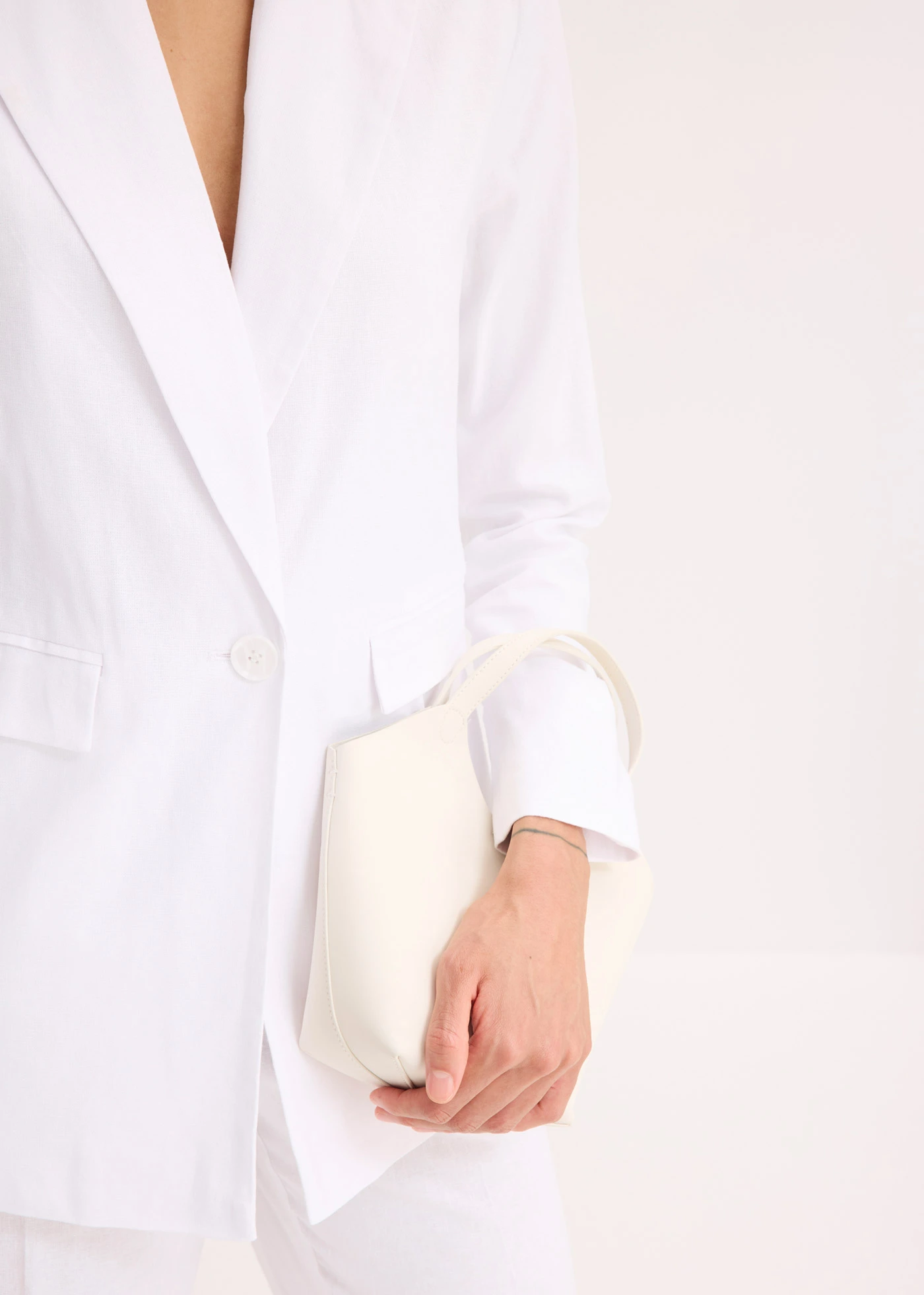 Żakiet lniany • biały • sklep bonprix