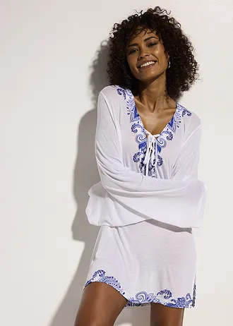 Strandtuniek • wit/arctisch blauw • bonprix online shop