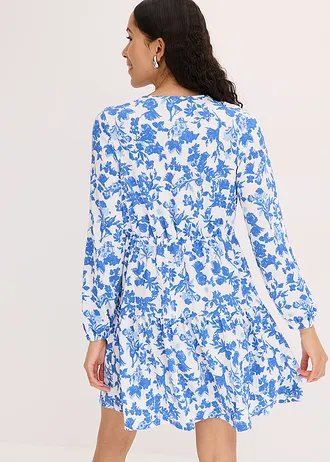Robe imprimée en jersey • blanc-bleu glacier floral • Boutique bonprix