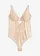 Stringbody ouvert met beugels en glanseffect, Kleur: parelbeige-zilverkleur-goudkleur