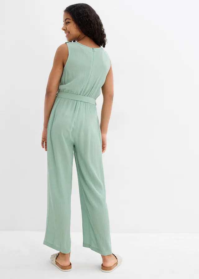 Jumpsuit van gestructureerde crinkle • pastelgroen • product-page.page-title-suffix