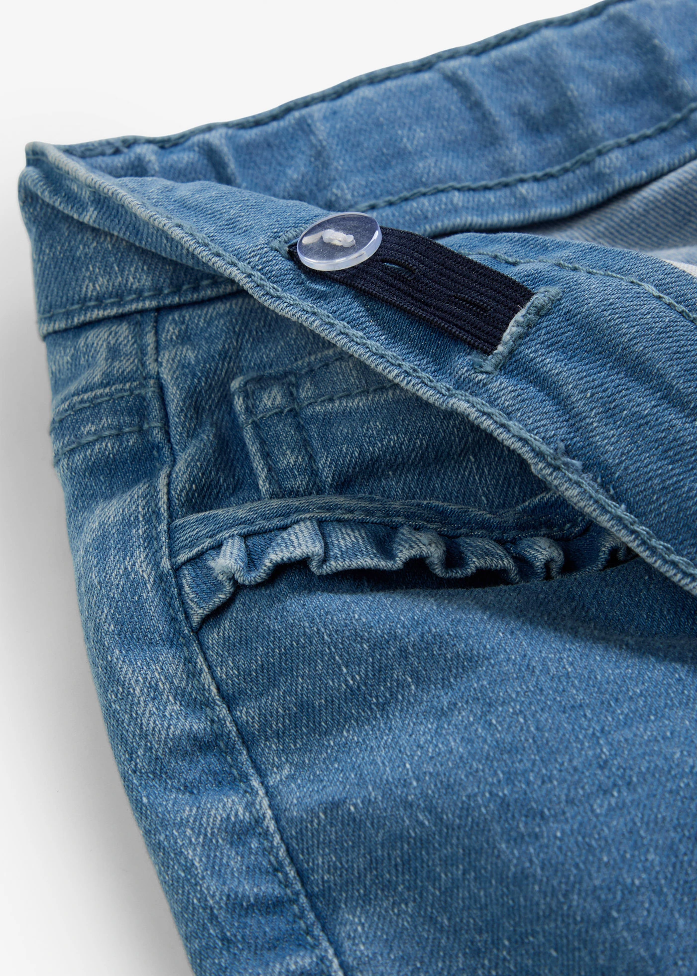 Stretch jeans mid waist, tapered • lichtblauw denim • bonprix online shop