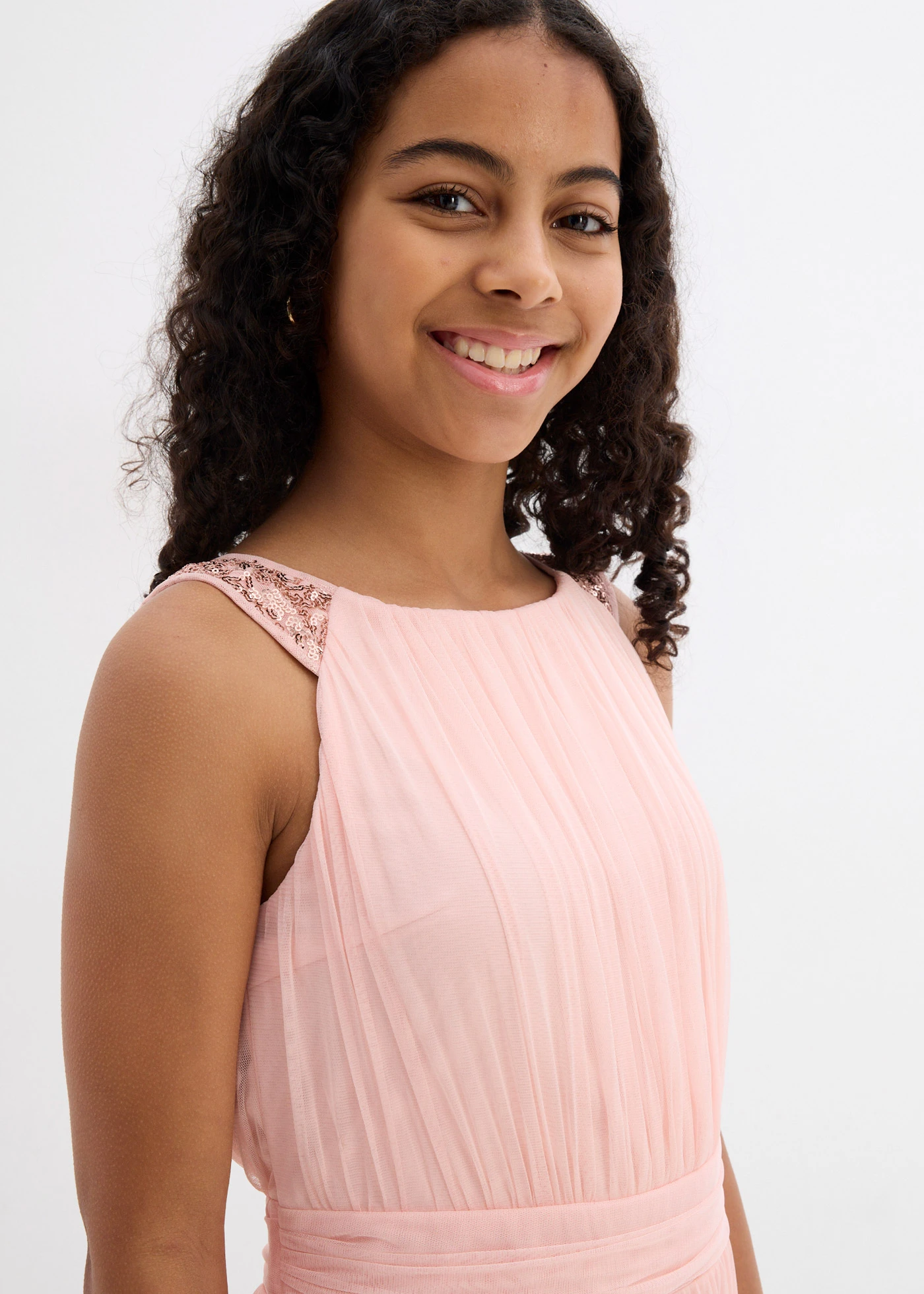 Maxi šaty s dekorativními flitry • jemně růžová • bonprix obchod