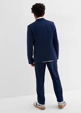 Costume 4 pièces avec chemise et cravate • bleu foncé/blanc • Boutique bonprix