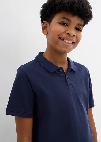 Piqué poloshirt van katoen • donkerblauw • bonprix online shop