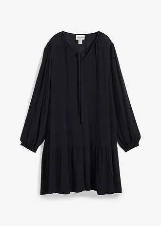 Tuniekjurk van soepele viscose, Kleur: zwart