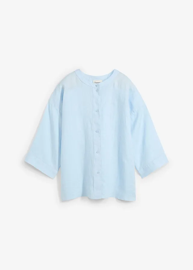 Oversized blouse van puur linnen
