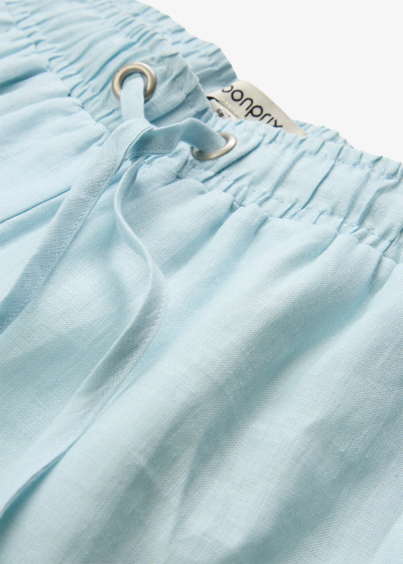 Pantalon taille élastiquée 100% lin • bleu glacier • Boutique bonprix