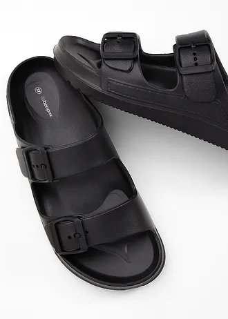 Papucs vízlepergető anyagból • fekete • bonprix áruház