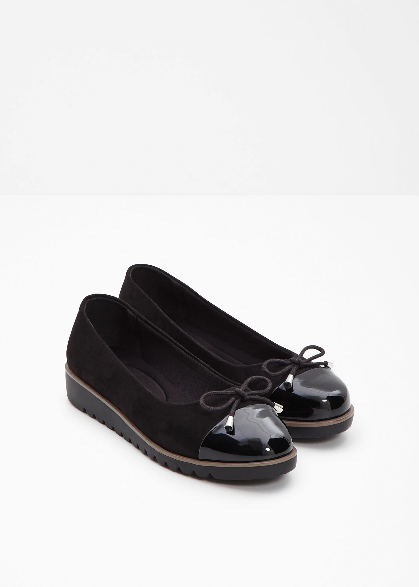 Balerini cu branț căptușit • negru • magazin bonprix