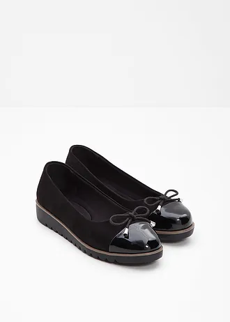 Balerini cu branț căptușit • negru • magazin bonprix