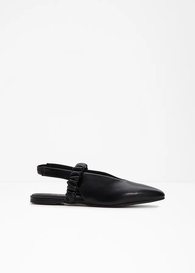 Slingback ballerina's, Kleur: zwart
