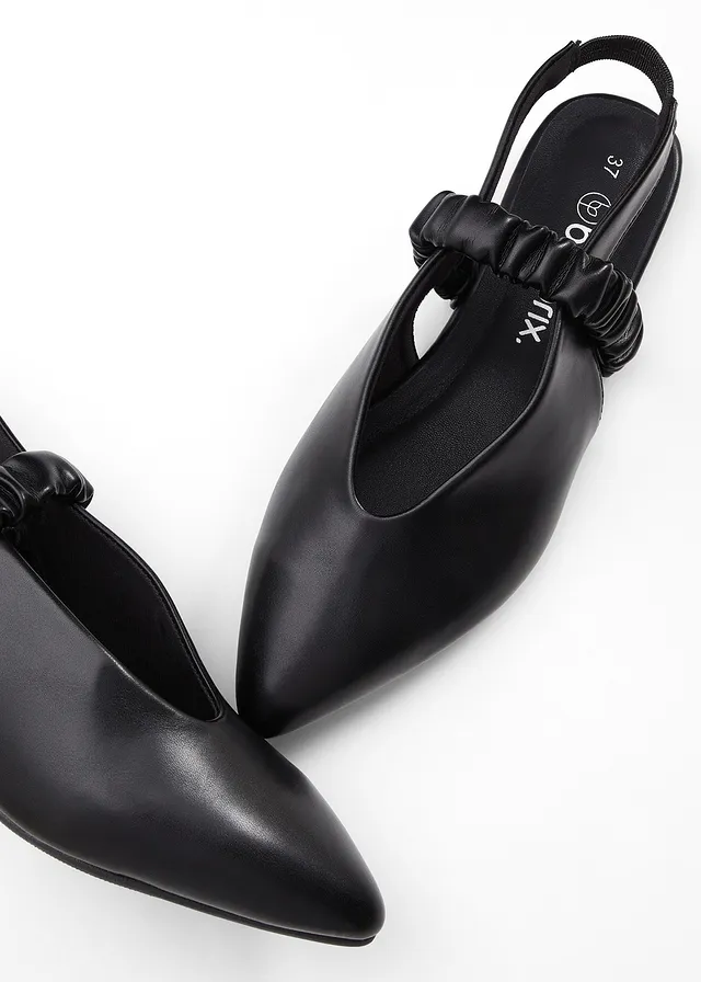Slingback ballerina's • zwart • product-page.page-title-suffix