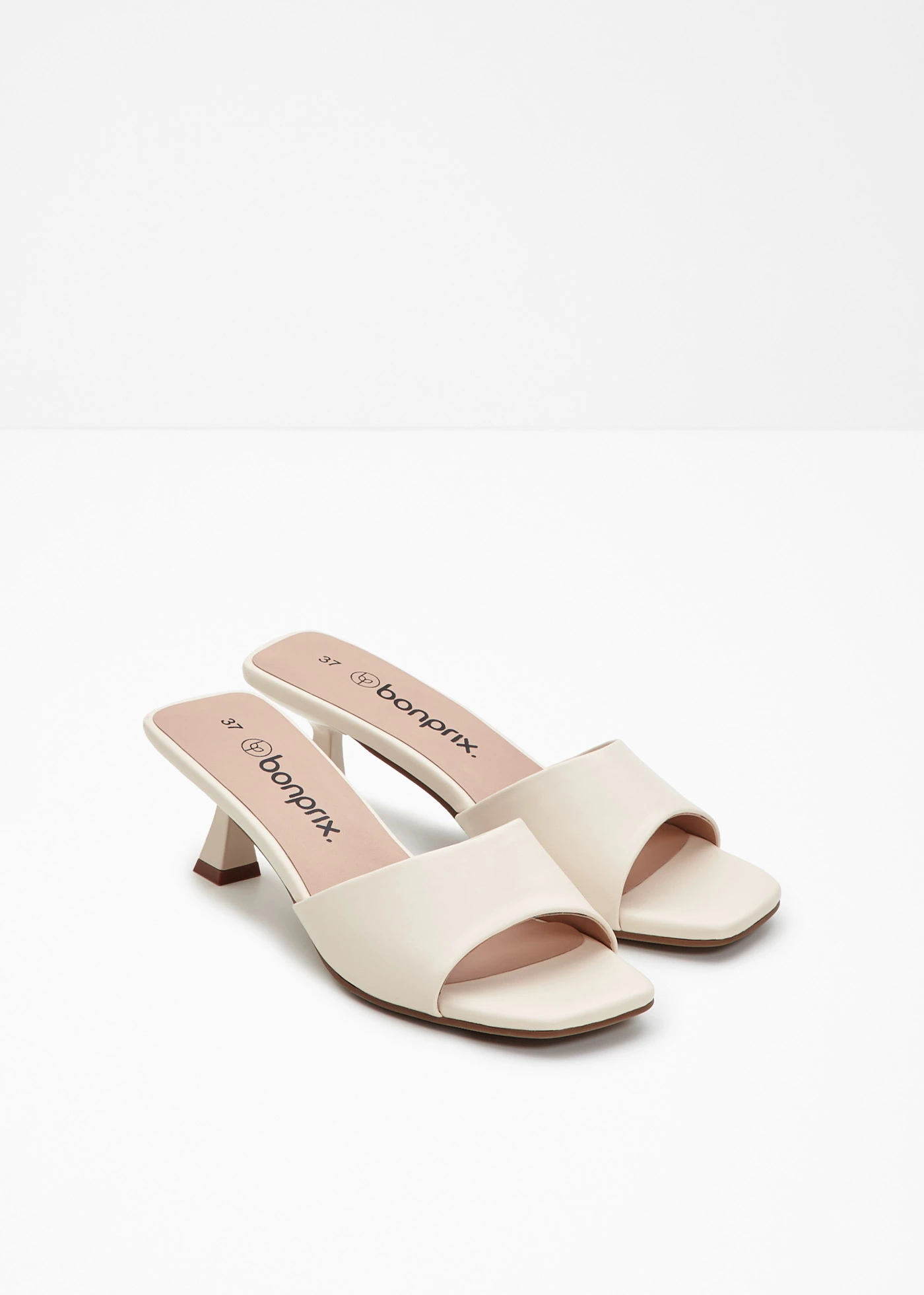 Mules à talon fin • beige naturel • Boutique bonprix