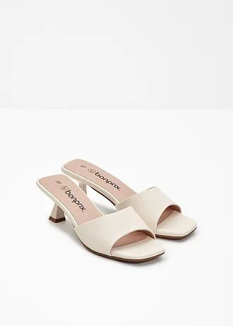 Mules à talon fin • beige naturel • Boutique bonprix