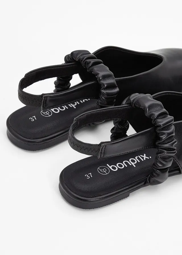 Slingback ballerina's, Kleur: zwart