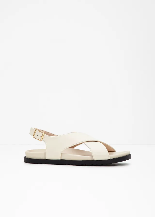 Sandalen met comfortabel voetbed, Kleur: natuurbeige