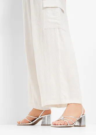 Sandale, culoare: argintiu