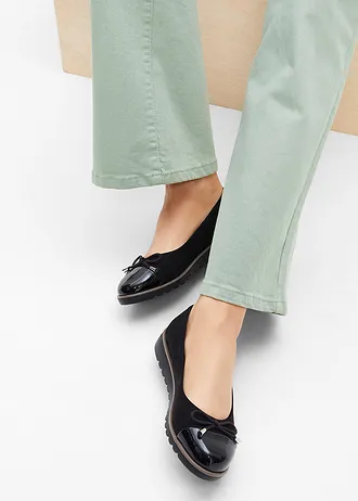 Ballerines à première rembourrée, Couleur: noir