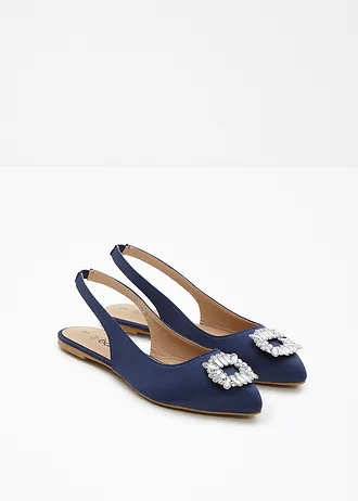 Slingback ballerina's, Kleur: donkerblauw