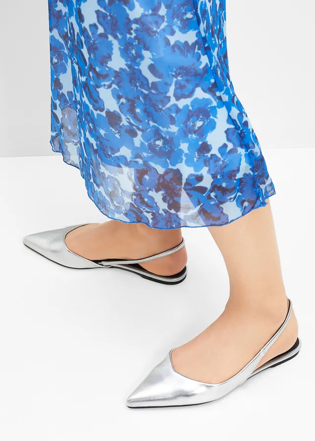 Slingback ballerina's • zilverkleur • product-page.page-title-suffix