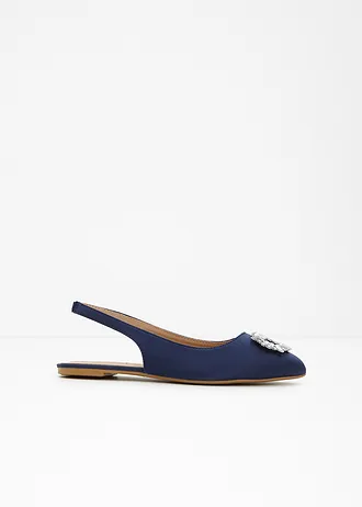 Slingback ballerina's, Kleur: donkerblauw