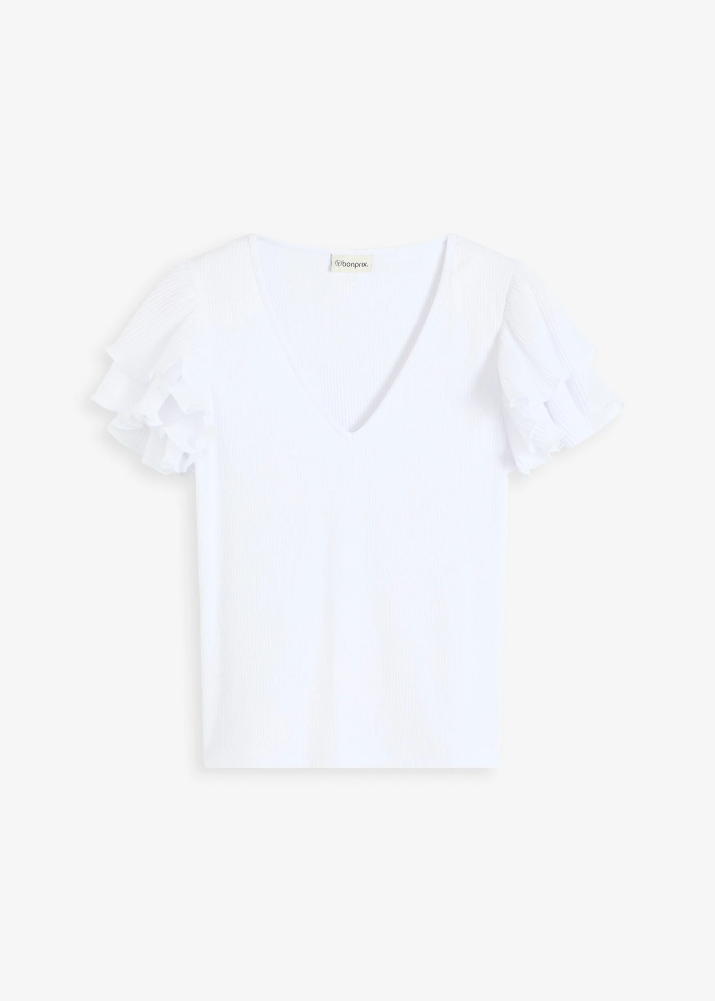 Shirt met volants • wit • bonprix online shop