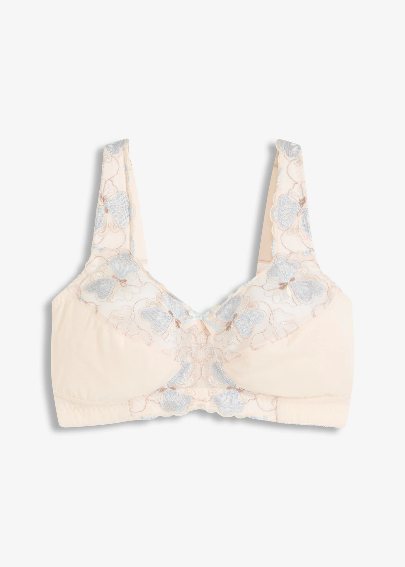 Biustonosz odciążający bez fiszbinów • beżowo-pudrowy niebieski • bonprix obchod