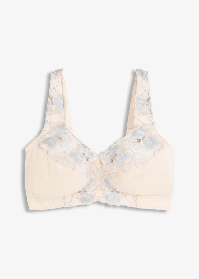 Biustonosz odciążający bez fiszbinów • beżowo-pudrowy niebieski • bonprix obchod