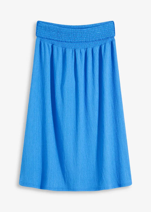 Fustă din jerse cu bandă lată în talie
