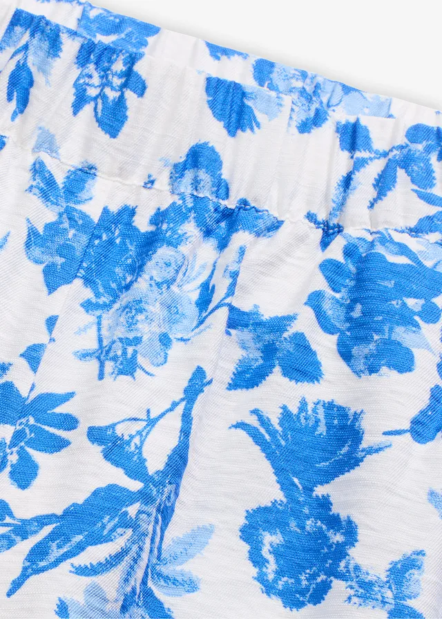 Jupe-culotte fluide en viscose mélangée • blanc imprimé • product-page.page-title-suffix