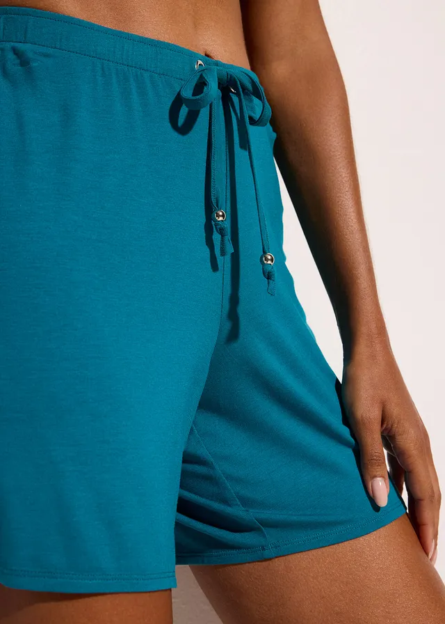 Short de plage en viscose fluide et extensible • pétrole • product-page.page-title-suffix