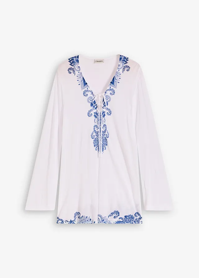 Strandtuniek • wit/arctisch blauw • bonprix online shop