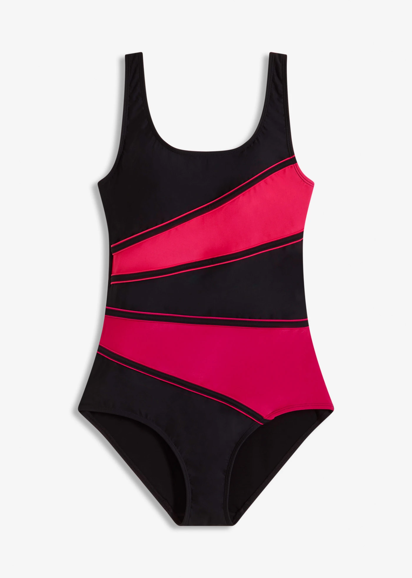 Corrigerend badpak, sterk corrigerend • zwart/pink • bonprix online shop