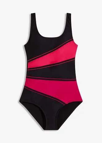 Corrigerend badpak, sterk corrigerend • zwart/pink • bonprix online shop